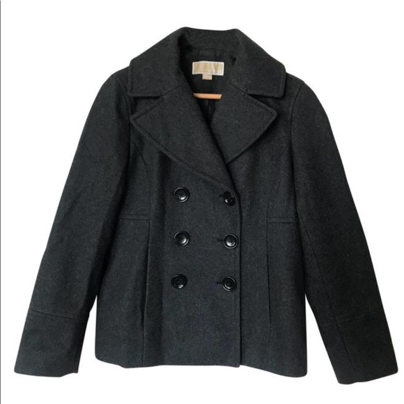 Michael Kors Jackets & Blazers - Michael Kors Grey Wool Blend Pea Coat